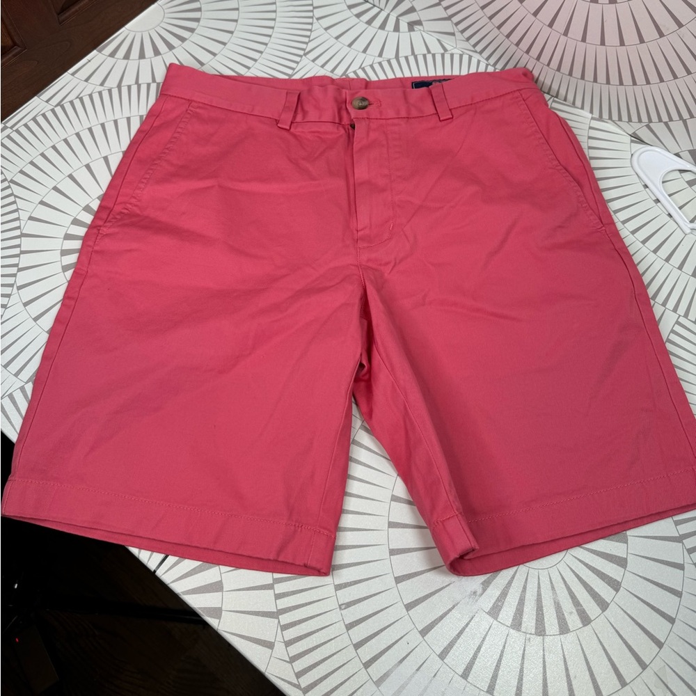 Vineyard Vines Men’s Flat Front Breaker Shorts Size 32 Inseam 9 inch Salmon